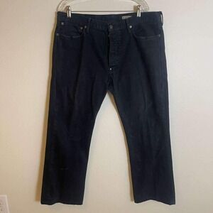 Polo Ralph Lauren Mens Black Bootcut Jeans Button Fly Denim 36x32 (36x27)